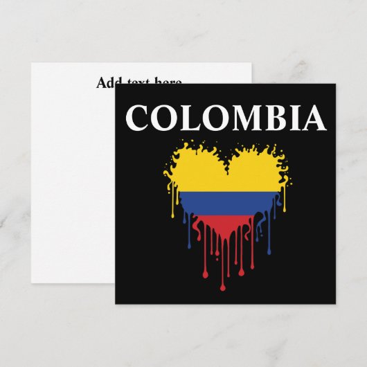 Verbluffend Colombia Dripping Heart Flag (Voorkant / Achterkant)