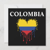 Verbluffend Colombia Dripping Heart Flag (Voorkant)