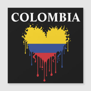 Verbluffend Colombia Dripping Heart Flag