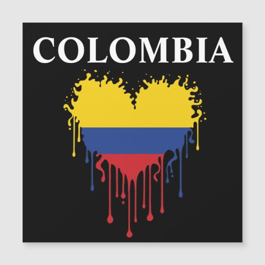 Verbluffend Colombia Dripping Heart Flag (Voorkant)