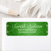 Verbluffend, cool, groen kerstlabel etiket (Insitu)