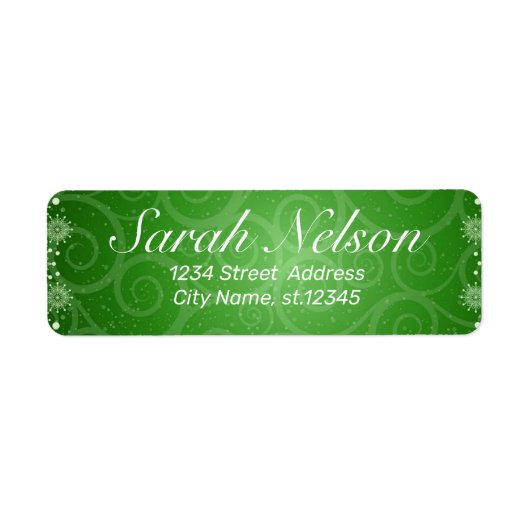 Verbluffend, cool, groen kerstlabel etiket (Voorkant)