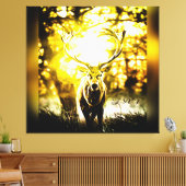 Verbluffend deer 01-01 canvas afdruk (Insitu (Woonkamer))
