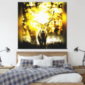 Verbluffend deer 01-01 canvas afdruk (Insitu (Slaapkamer))