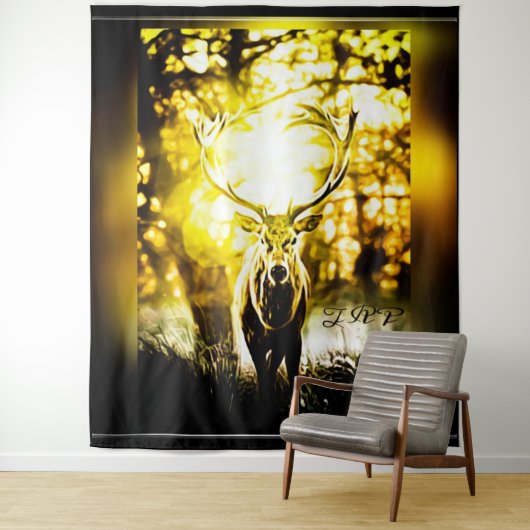 Verbluffend deer 01-01 wandkleed (In situ)