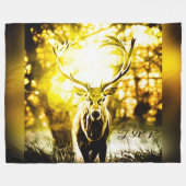 Verbluffend deer 01 fleece deken (Voorkant (Horizontaal))