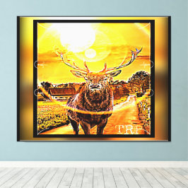Verbluffend deer 2-02 canvas afdruk