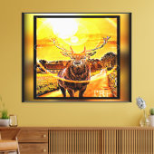 Verbluffend deer 2-02 canvas afdruk (Insitu (Woonkamer))