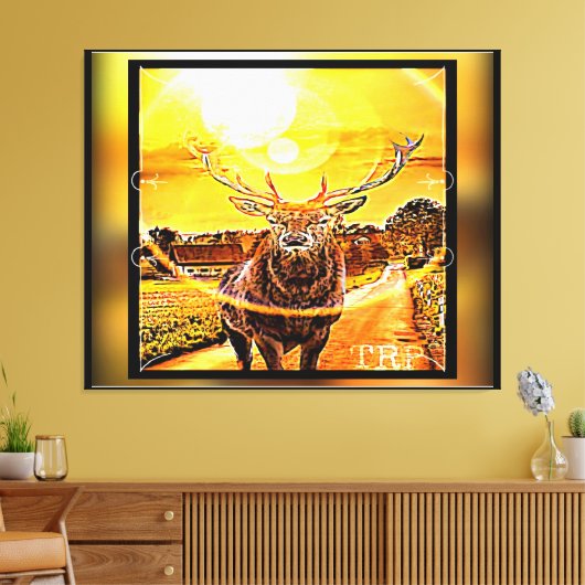 Verbluffend deer 2-02 canvas afdruk (Insitu (Woonkamer))
