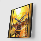 Verbluffend deer 2-02 vierkante klok (Hoek)