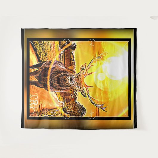 Verbluffend deer 2-02 wandkleed (Voorkant (horizontaal))