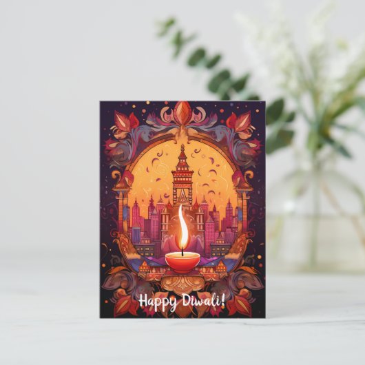 Verbluffend Diwali briefkaart (Staand voorkant)