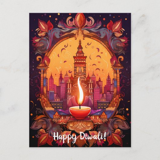 Verbluffend Diwali briefkaart (Voorkant)