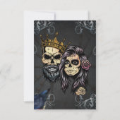 Verbluffend donker gotisch bruiloft ontwerp met sc bedankkaart (Achterkant)