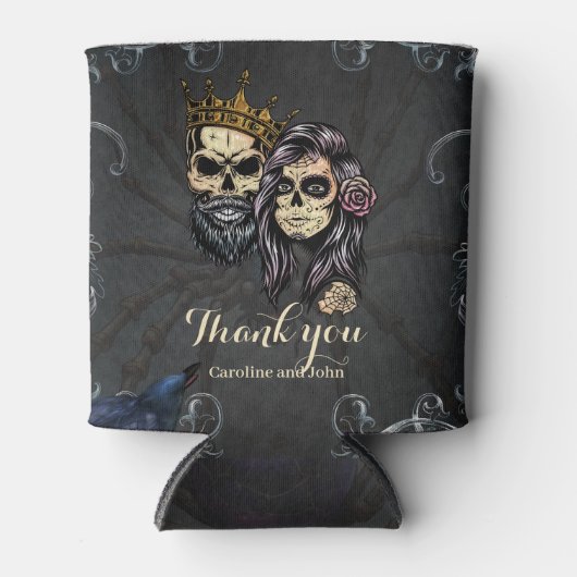 Verbluffend donker gotisch bruiloft ontwerp met sc blikjeskoeler (Voorkant)