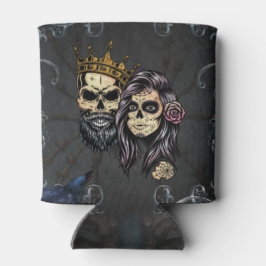 Verbluffend donker gotisch bruiloft ontwerp met sc blikjeskoeler (Achterkant)