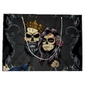 Verbluffend donker gotisch bruiloft ontwerp met sc groot cadeauzakje (Achterkant)