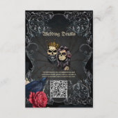 Verbluffend donker gotisch bruiloft ontwerp met sc informatiekaartje (Voorkant)