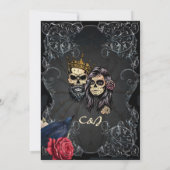 Verbluffend donker gotisch bruiloft ontwerp met sc kaart (Achterkant)