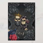 Verbluffend donker gotisch bruiloft ontwerp met sc menu (Achterkant)