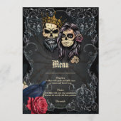 Verbluffend donker gotisch bruiloft ontwerp met sc menu (Voorkant)