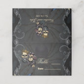 Verbluffend donker gotisch bruiloft ontwerp met sc plaatskaartje (Buitenkant ongevouwen)