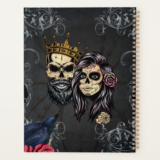 Verbluffend donker gotisch bruiloft ontwerp met sc planner (Achterkant)