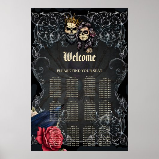 Verbluffend donker gotisch bruiloft ontwerp met sc poster (Voorkant)