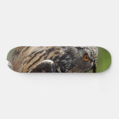 Verbluffend Eagle Owl met Oranje ogen Skateboard (Horizontaal)