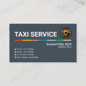 Verbluffend eenvoudig 'Colorful Line Taxi'-stuurpr Visitekaartje (Voorkant)