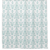 Verbluffend Euck Egg Blue Damask Showgordijn Douchegordijn (Voorkant)
