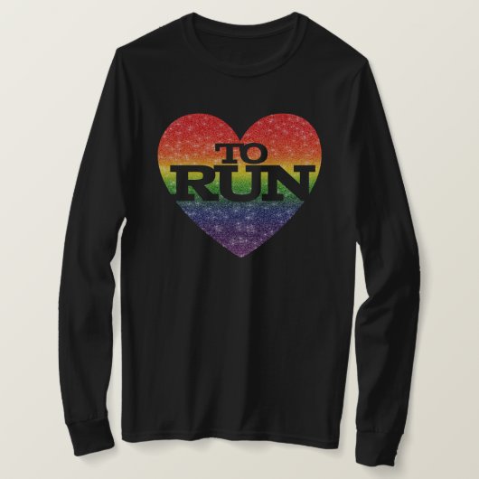 Verbluffend faux glitter-regenboogeffecthart om te t-shirt (Design voorkant)