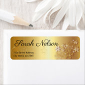 Verbluffend, fijn, prachtig kerstlabel met gouden etiket (Insitu)