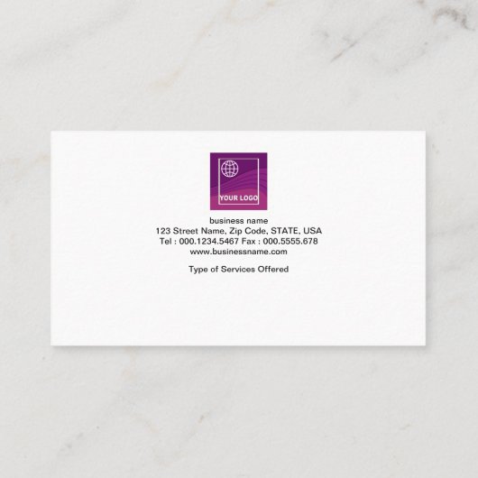 Verbluffend geanimeerd Visitekaartje thuiscontract (Achterkant)