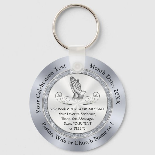 Verbluffend gepersonaliseerd, cadeautjes voor kerk sleutelhanger (Voorkant)