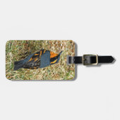 Verbluffend geperste snuffel in de gras bagagelabel (Voorkant horizontaal)