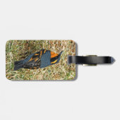 Verbluffend geperste snuffel in de gras bagagelabel (Achterkant horizontaal)