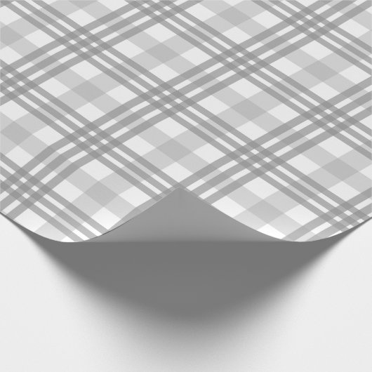 Verbluffend geruit patroon van grijs cadeaupapier (Hoek)