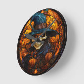 Verbluffend Glazen in lood skelet ontwerp Ronde Klok (Hoek)