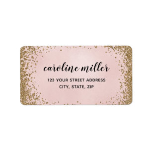 Verbluffend Glitter Textuur Legible Return-adres Etiket