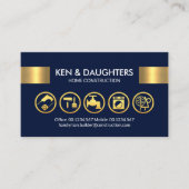 Verbluffend Gold Handyman Tools Tab Visitekaartje (Voorkant)