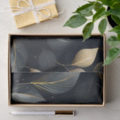 Verbluffend Goud en Grijs Vallende Bladeren Tissuepapier (Geschenk)