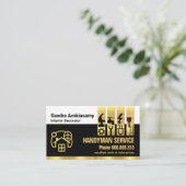 Verbluffend gouden constructie gereedschappen tabb visitekaartje (Staand voorkant)