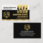 Verbluffend gouden constructie gereedschappen tabb visitekaartje (Voorkant / Achterkant)