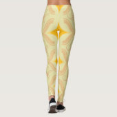 Verbluffend Gouden Gele Wervelpatroon Leggings (Achterkant)