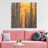 Verbluffend gouden herfstbos canvas afdruk (Insitu (Woonkamer))