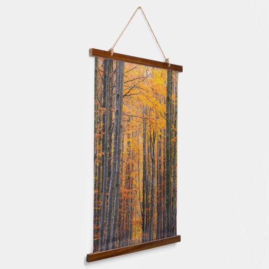 Verbluffend goudherfstbos hangend wandkleed (Gebogen)