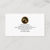 Verbluffend grijs veelhoekige kristalchemicus visitekaartje (Achterkant)