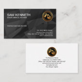 Verbluffend grijs veelhoekige kristalchemicus visitekaartje (Voorkant / Achterkant)