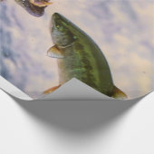 Verbluffend grizzly beer zalm afbeelding cadeaupapier (Hoek)